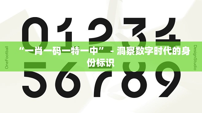 “一肖一码一特一中” - 洞察数字时代的身份标识