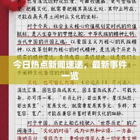 今日热点新闻速递，最新事件一览